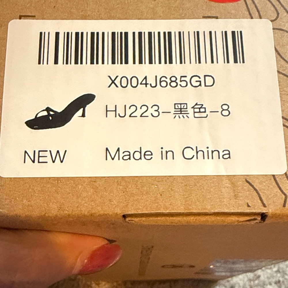 Black Strappy Kitten Heel Slide - Picture 5 of 5